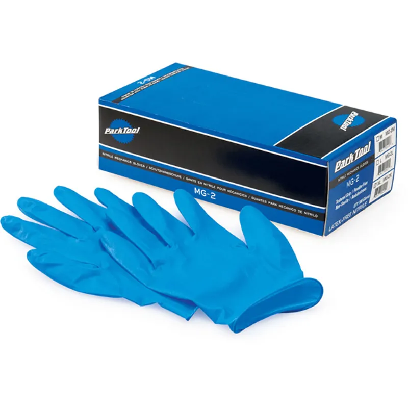 Park Tool MG-2 Nitrile Mechanics Gloves in Blue