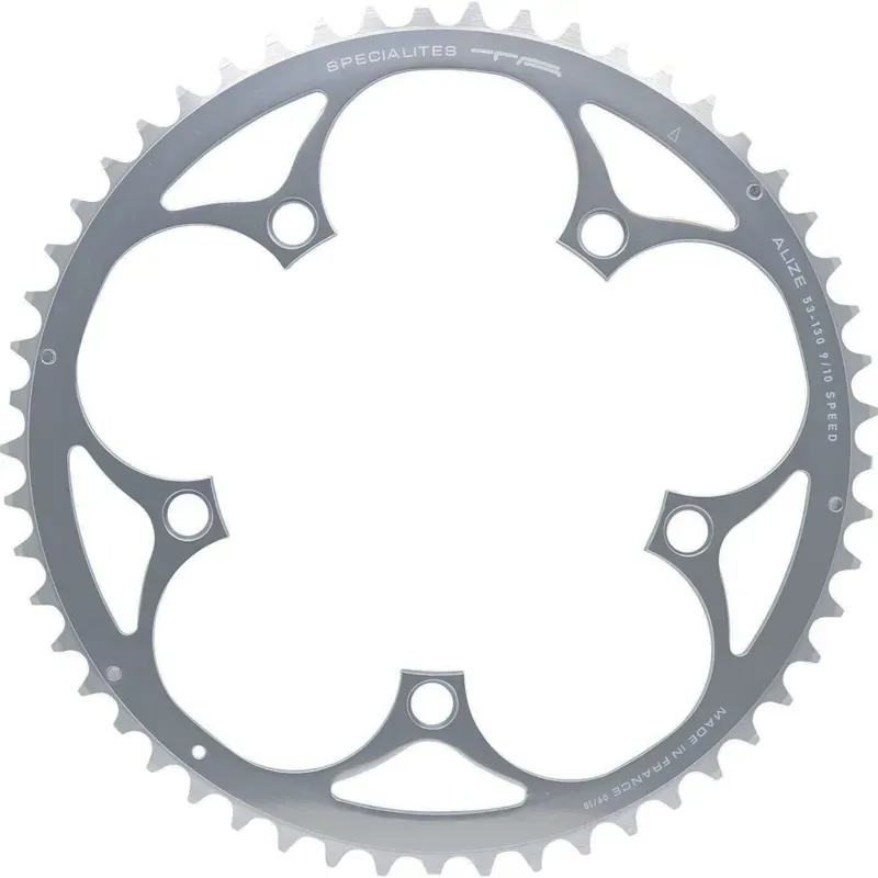 T.A.Specialites Alize Chainring 130pcd for 9/10/ 11 speed Silver