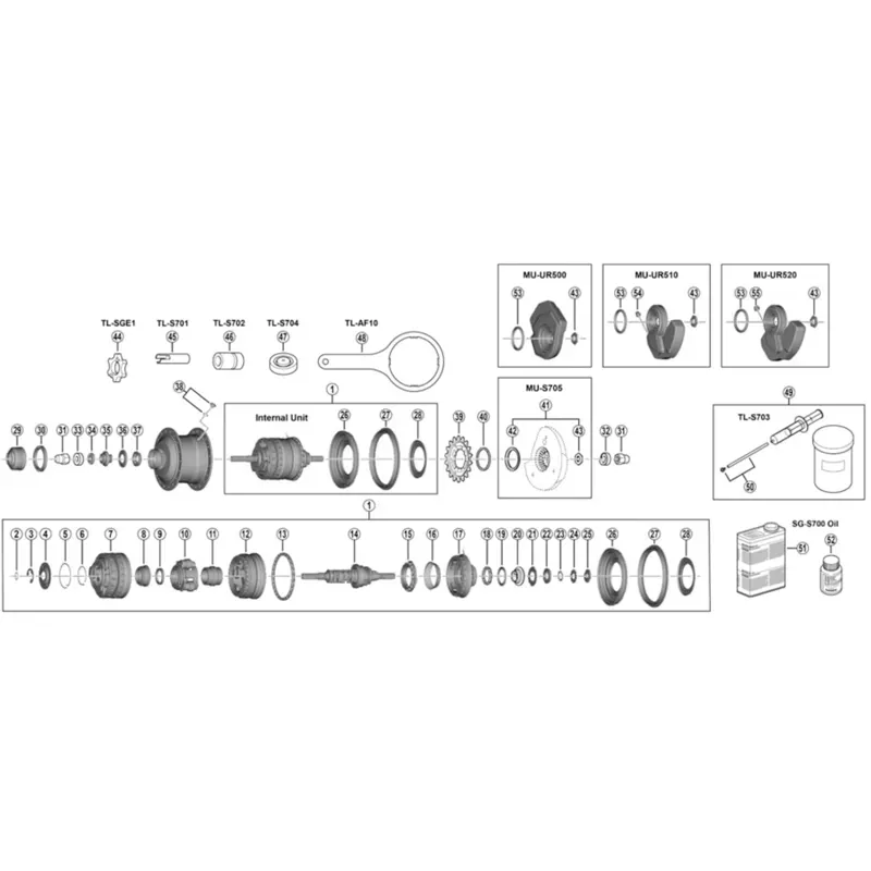 Shimano Alfine TL-AF10 right hand dust cap A installation tool-1