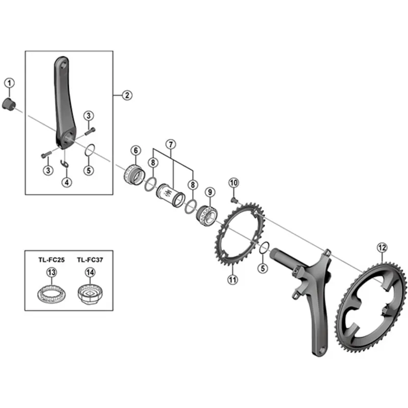 Shimnao 105 FC5800 11 speed Outer Chainring 52T-1