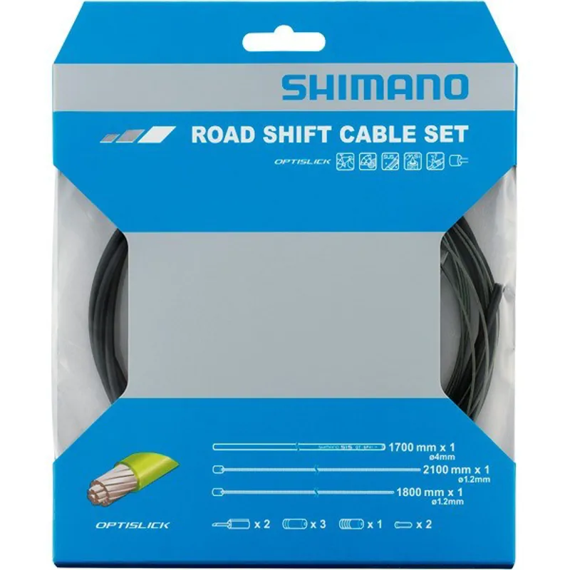 Shimano Road Bike Gear Inner and Outer Cable Set in Black
