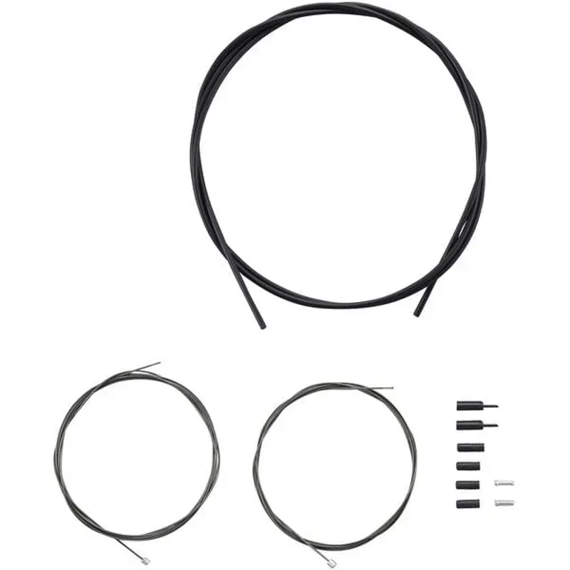 Shimano Road Bike Gear Inner and Outer Cable Set in Black-1